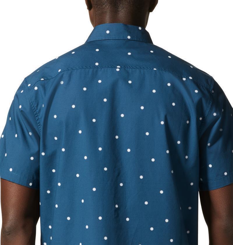 Big Cottonwood SS Shirt - Mens - Dark Caspian Micro Sun Dot Print 5