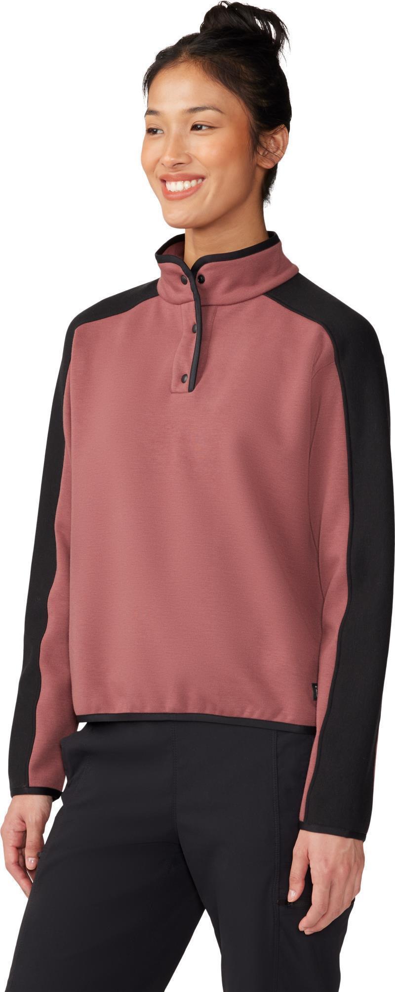 Camplife Snap Neck Pullover - Womens - Clay Earth 2