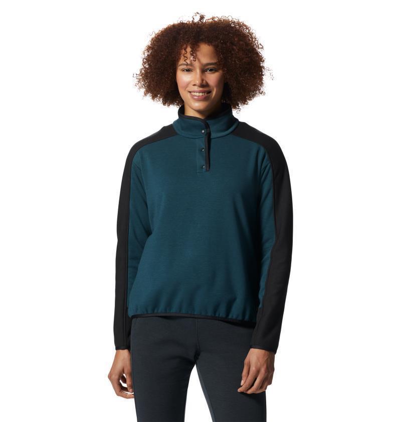 Camplife Snap Neck Pullover - Womens - Dark Marsh 1