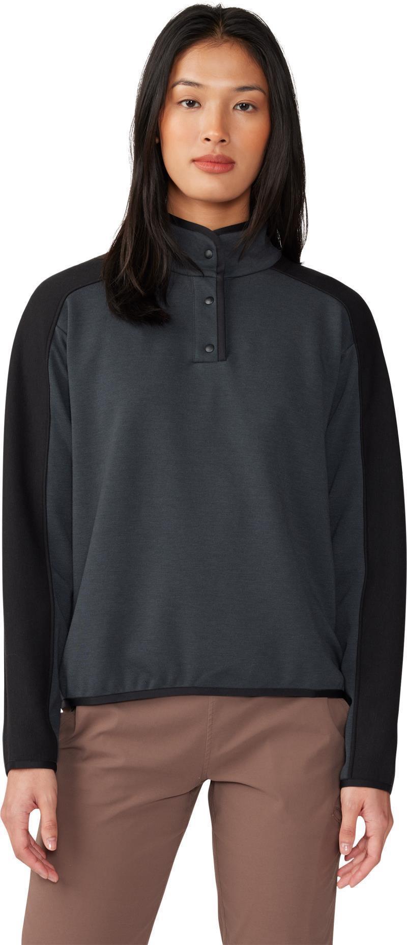 Camplife Snap Neck Pullover - Womens - Dark Storm 1