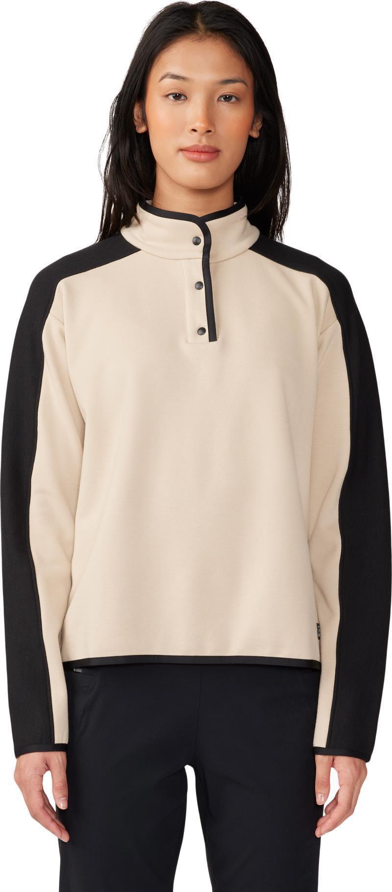 Camplife Snap Neck Pullover - Womens - Wild Oyster 1