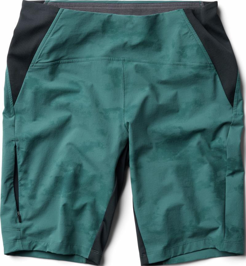 Chockstone Trail Short Tights, 9" Inseam - Womens - Aqua Green Nebula Print 1