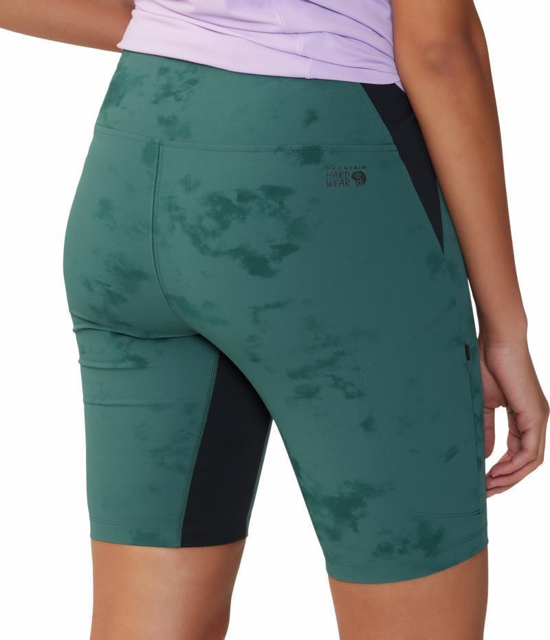 Chockstone Trail Short Tights, 9" Inseam - Womens - Aqua Green Nebula Print 6