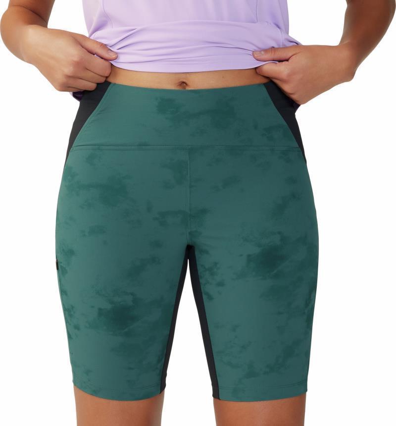Chockstone Trail Short Tights, 9" Inseam - Womens - Aqua Green Nebula Print 7