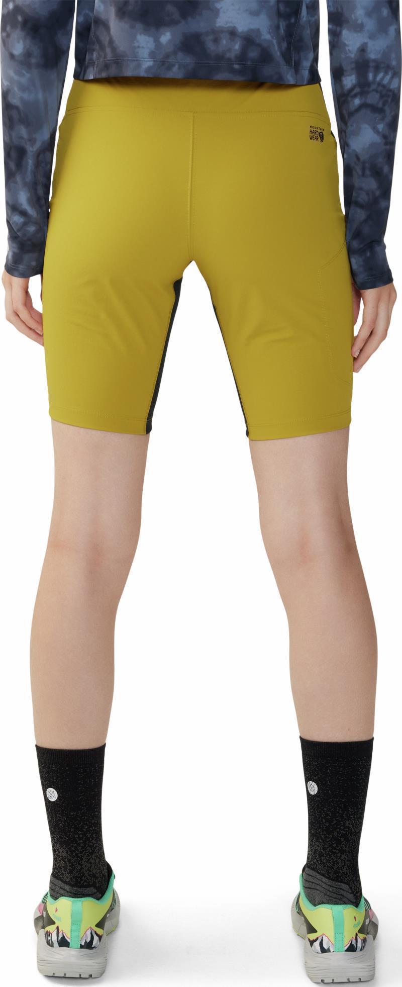 Chockstone Trail Short Tights, 9" Inseam - Womens - Dark Citron 3