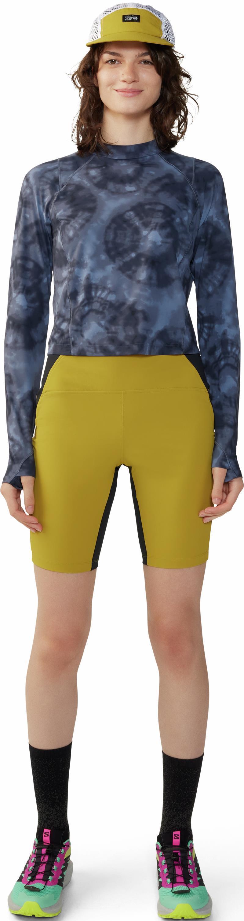 Chockstone Trail Short Tights, 9" Inseam - Womens - Dark Citron 6