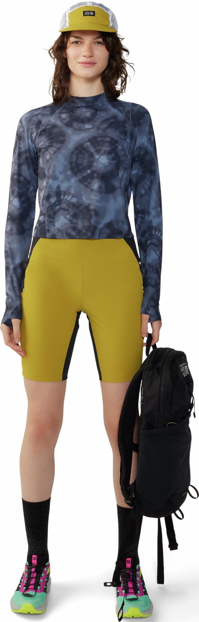 Chockstone Trail Short Tights, 9" Inseam - Womens - Dark Citron 7