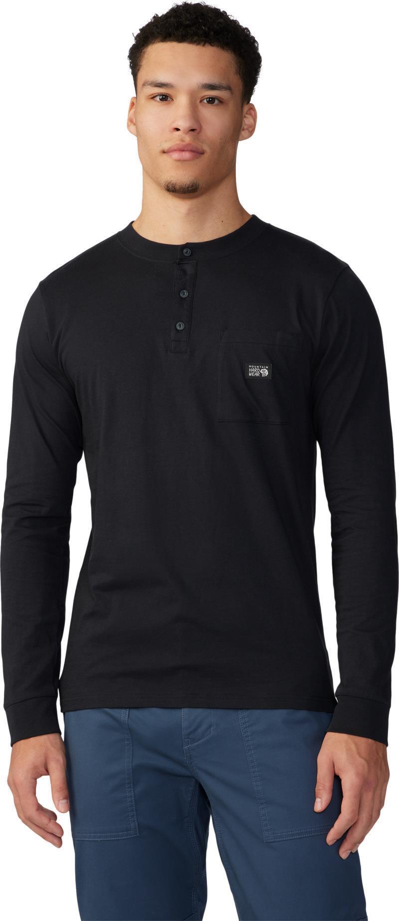 Cotton Ridge LS Henley - Mens - Black 1