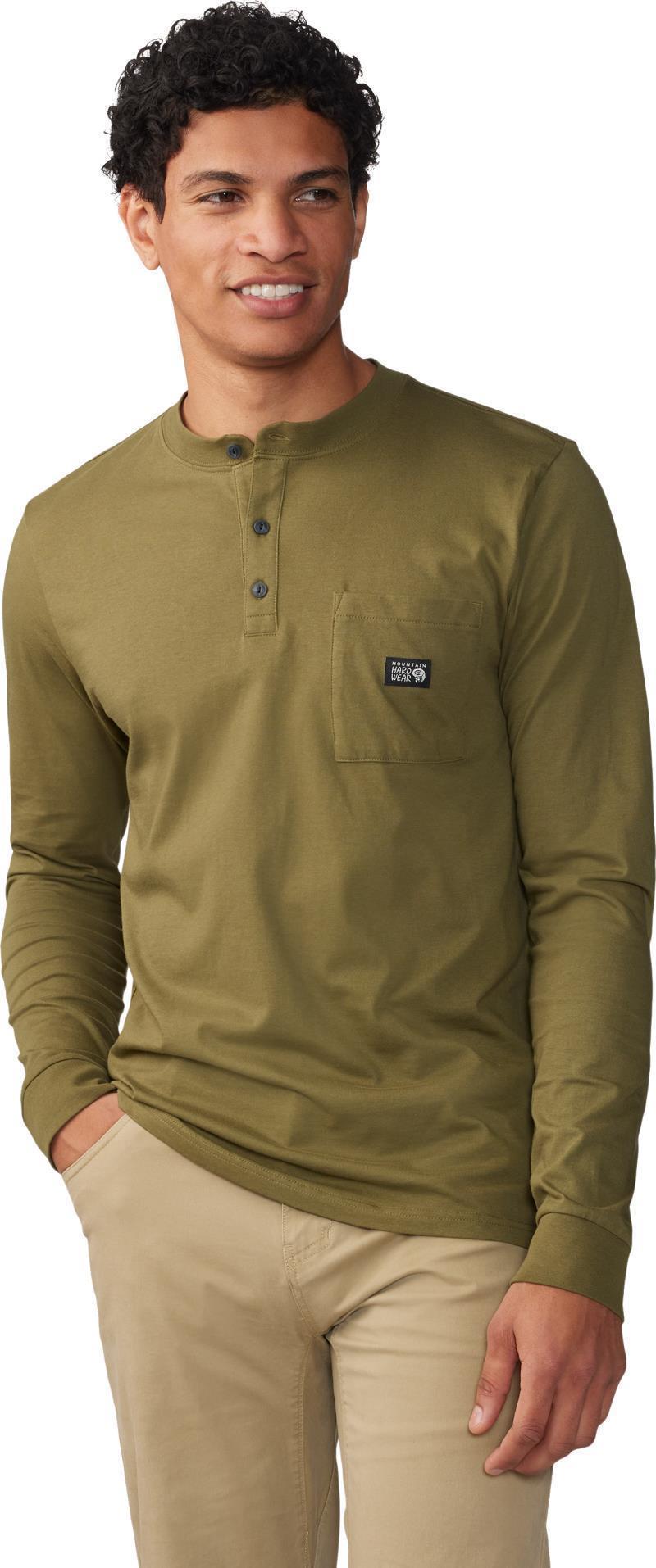 Cotton Ridge LS Henley - Mens - Combat Green 2