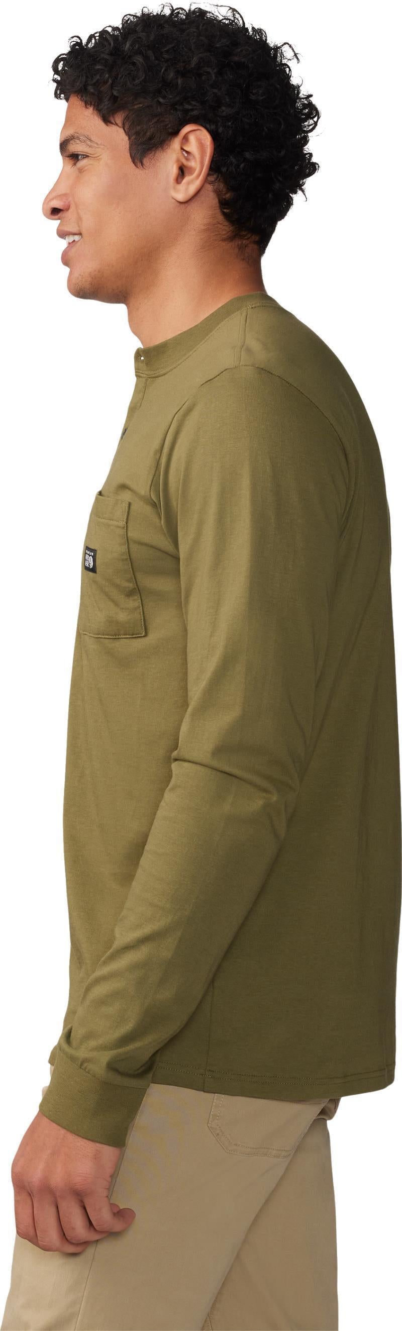 Cotton Ridge LS Henley - Mens - Combat Green 4