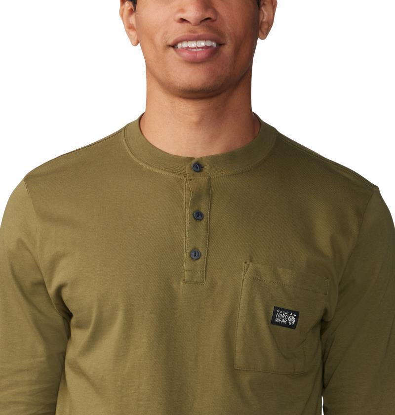 Cotton Ridge LS Henley - Mens - Combat Green 5