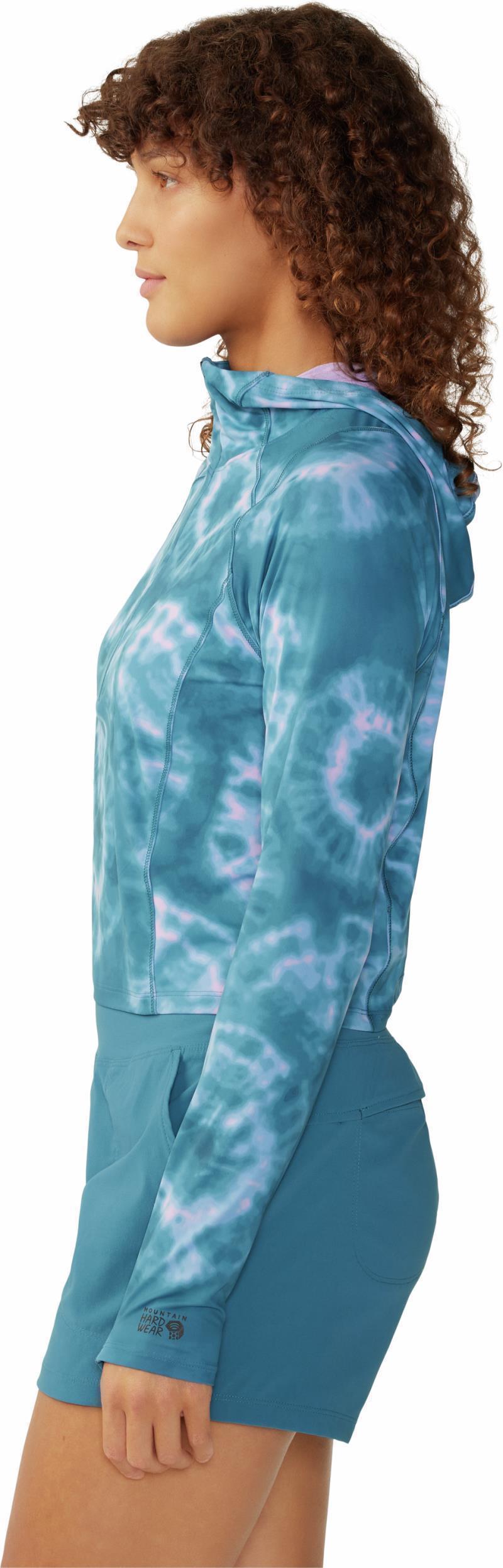 Crater Lake Crop Zip - Womens - Baltic Blue Spore Dye Print 7