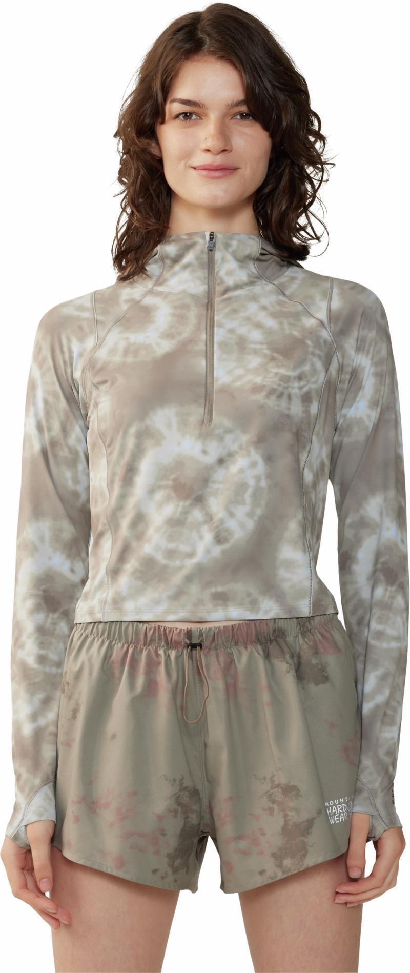 Crater Lake Crop Zip - Womens - Dunes Spore Dye Print 1
