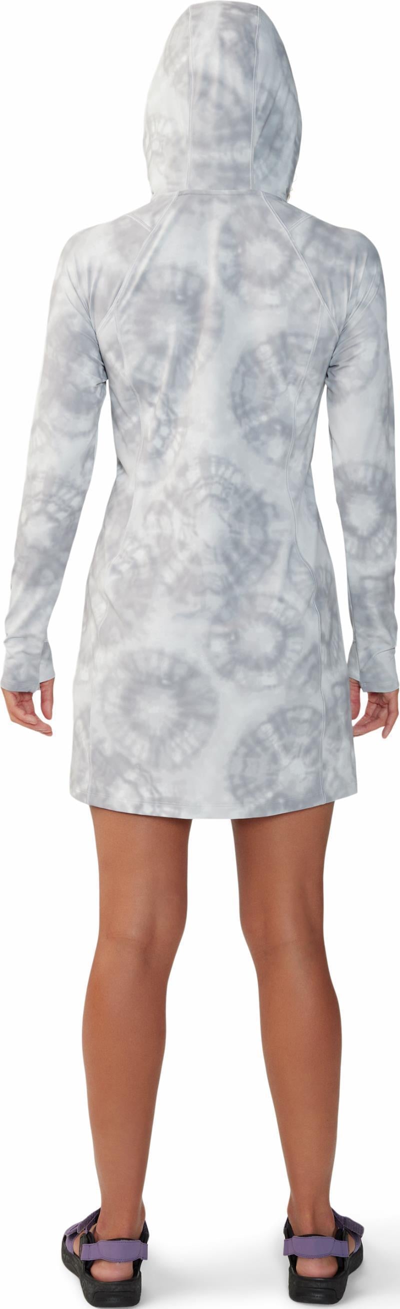 Crater Lake Dress - Grey Ice Spore Dye Print 2