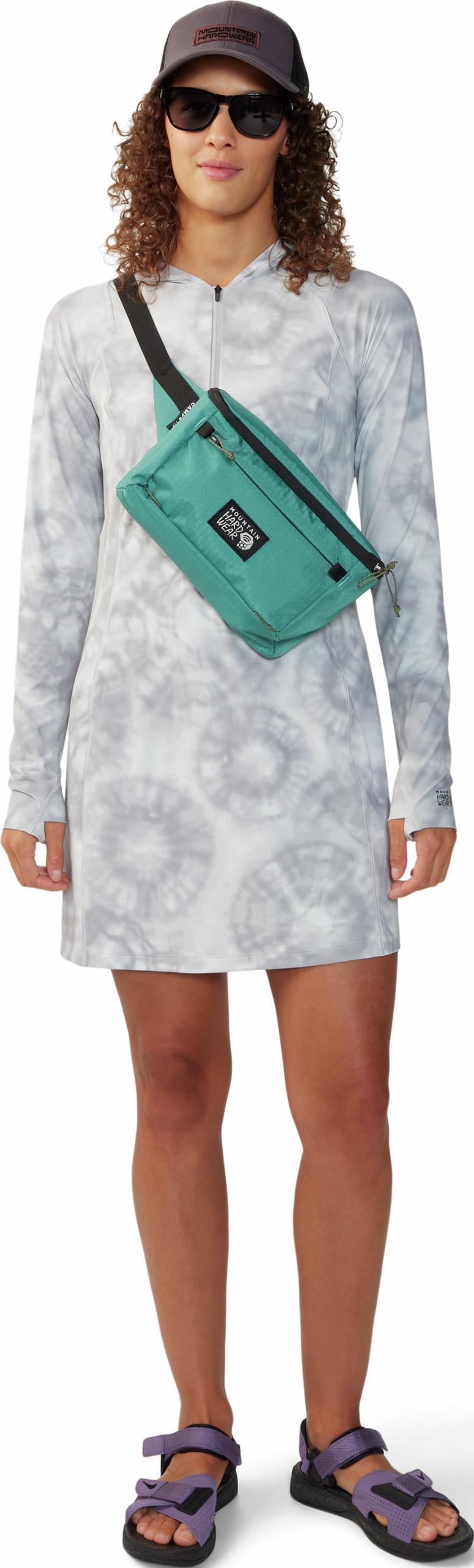 Crater Lake Dress - Grey Ice Spore Dye Print 3