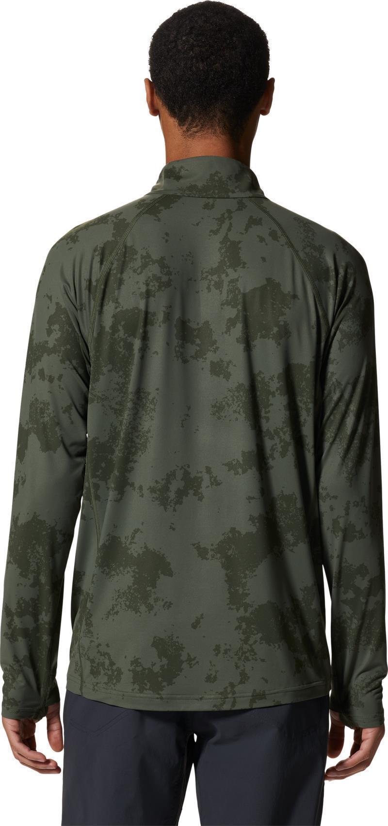 Crater Lake Half Zip - Mens - Surplus Green Scatter Dye Print 3