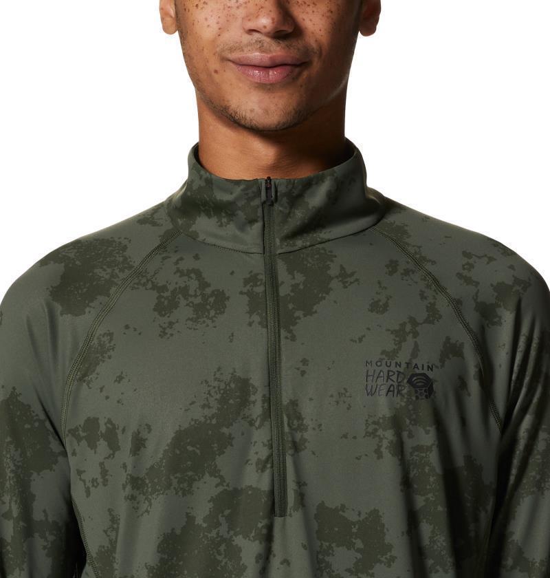 Crater Lake Half Zip - Mens - Surplus Green Scatter Dye Print 4