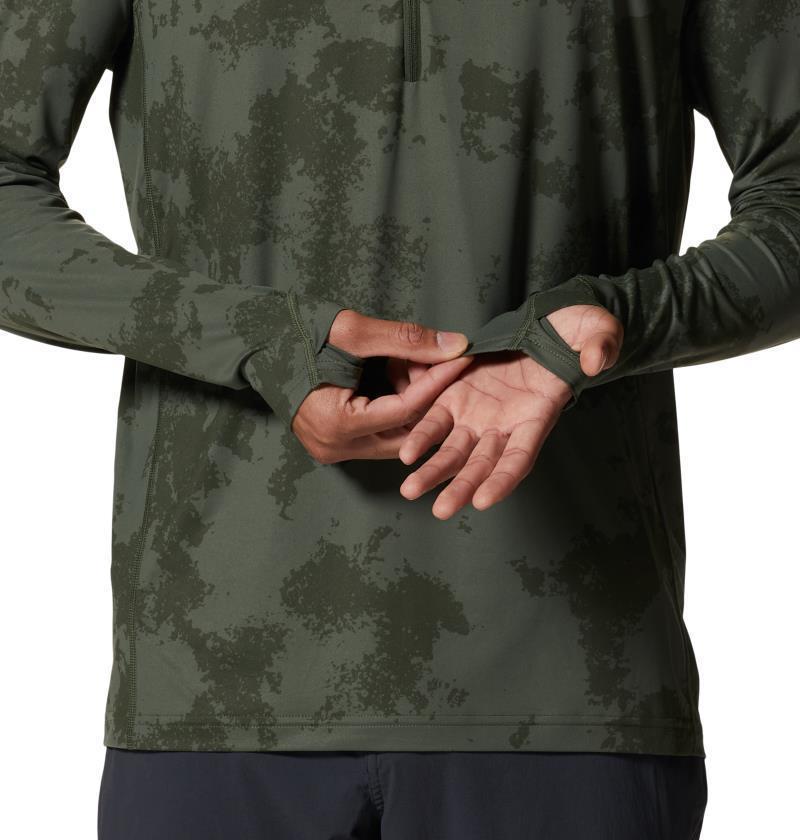 Crater Lake Half Zip - Mens - Surplus Green Scatter Dye Print 5