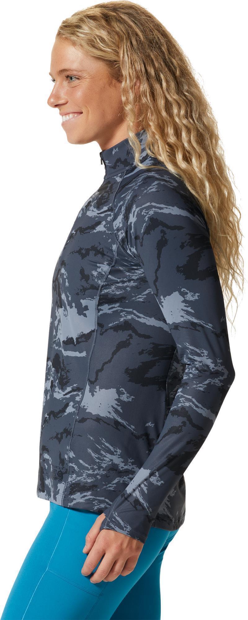 Crater Lake Half Zip - Womens - Blue Slate Crag Camo Print 2
