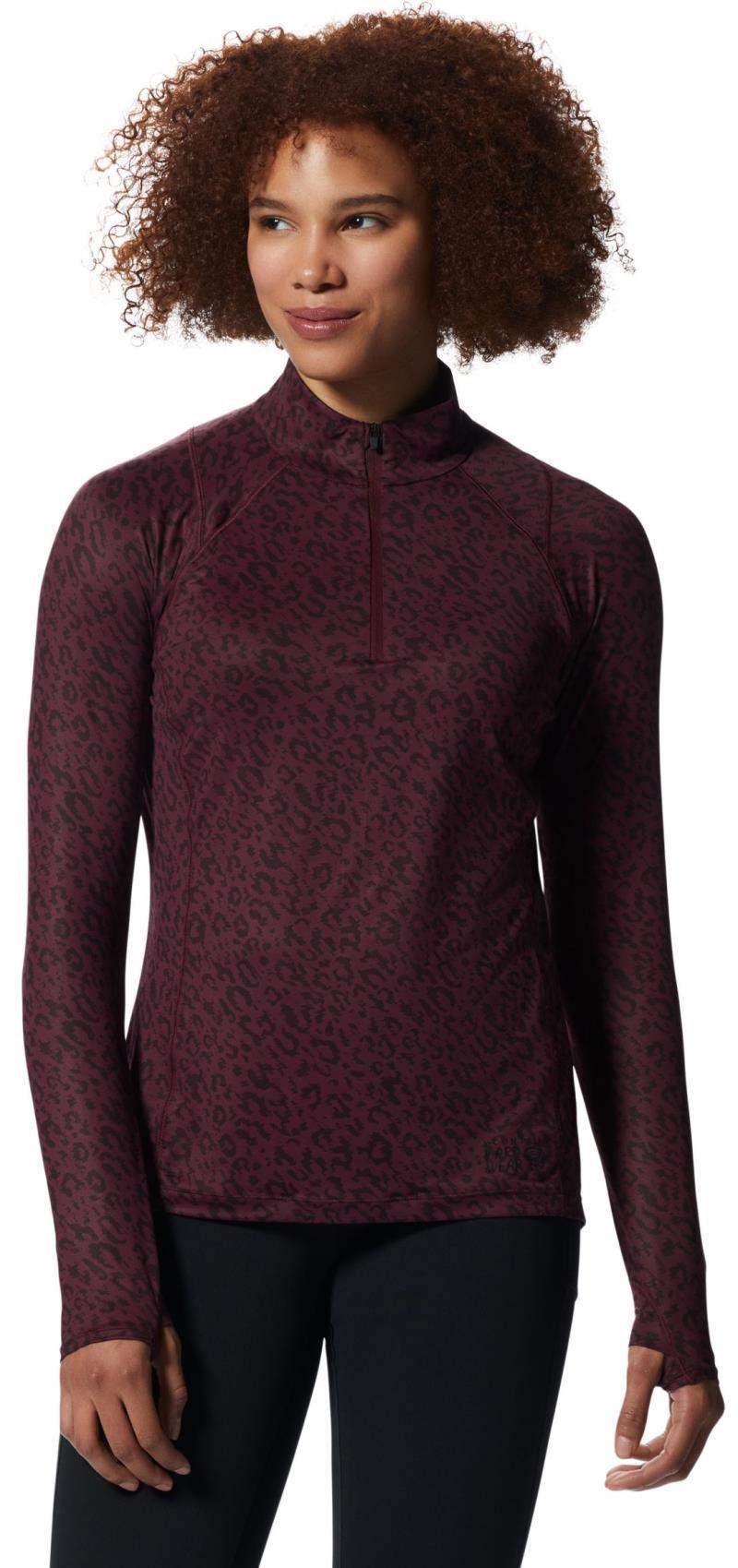 Crater Lake Half Zip - Womens - Cocoa Red Wildcat Print 1