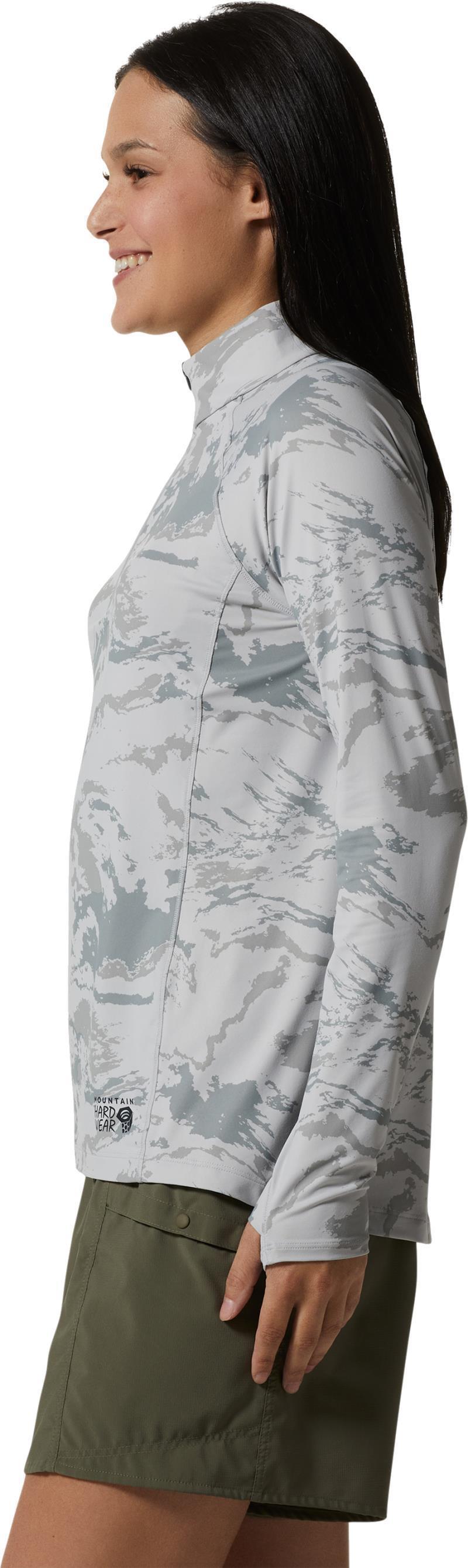 Crater Lake Half Zip - Womens - Grey Ice Crag Camo Print 2