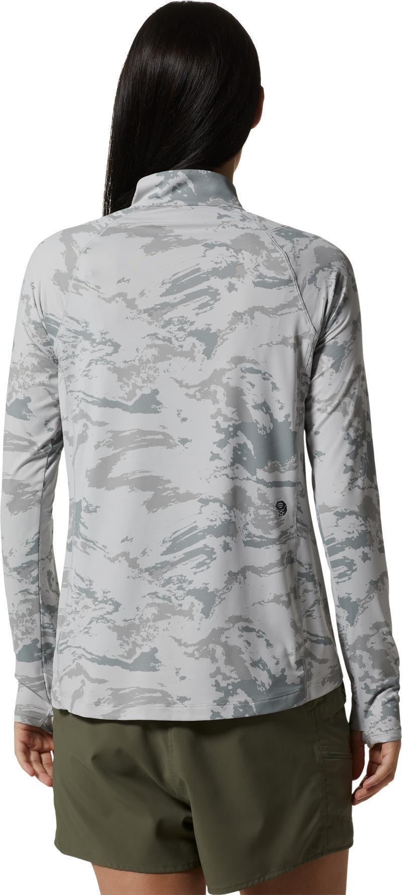 Crater Lake Half Zip - Womens - Grey Ice Crag Camo Print 3