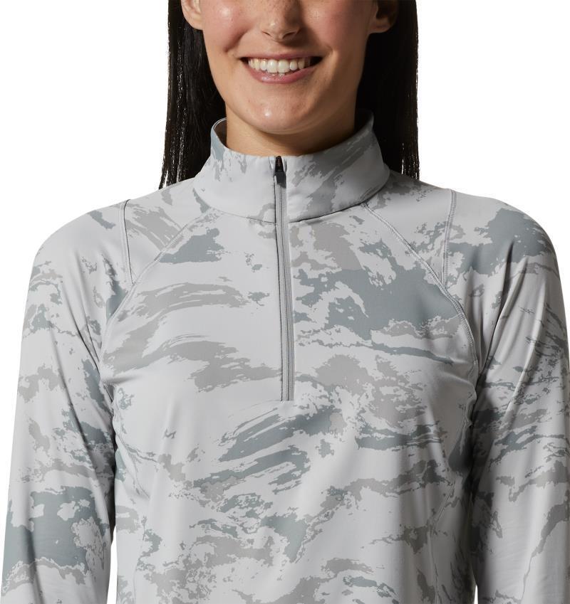 Crater Lake Half Zip - Womens - Grey Ice Crag Camo Print 4