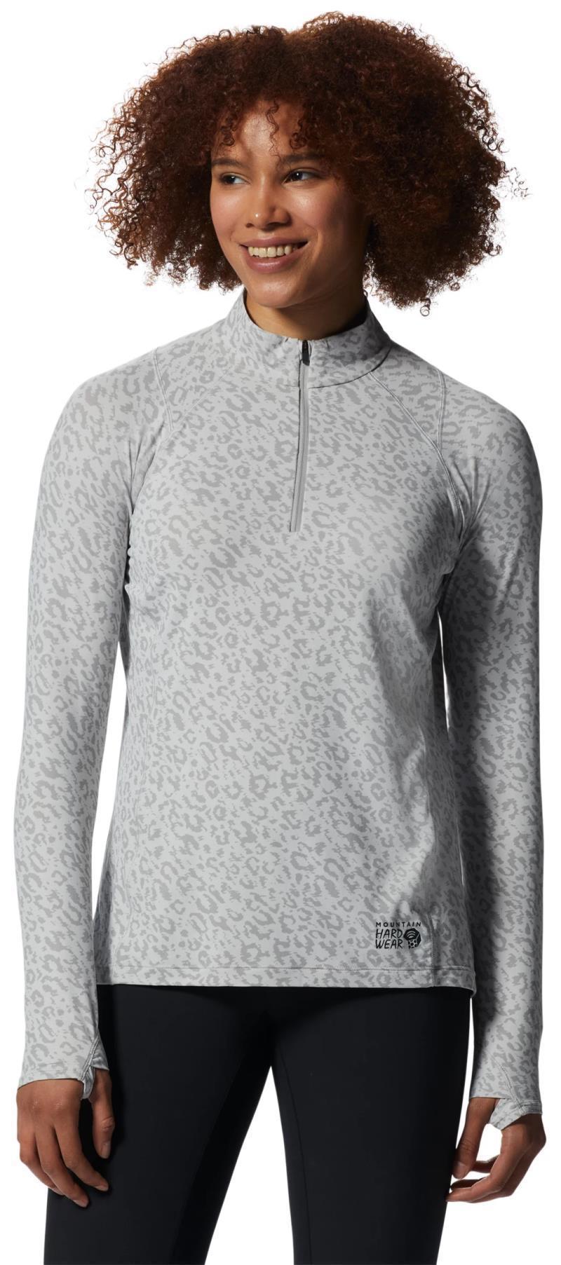 Crater Lake Half Zip - Womens - Grey Ice Wildcat Print 1