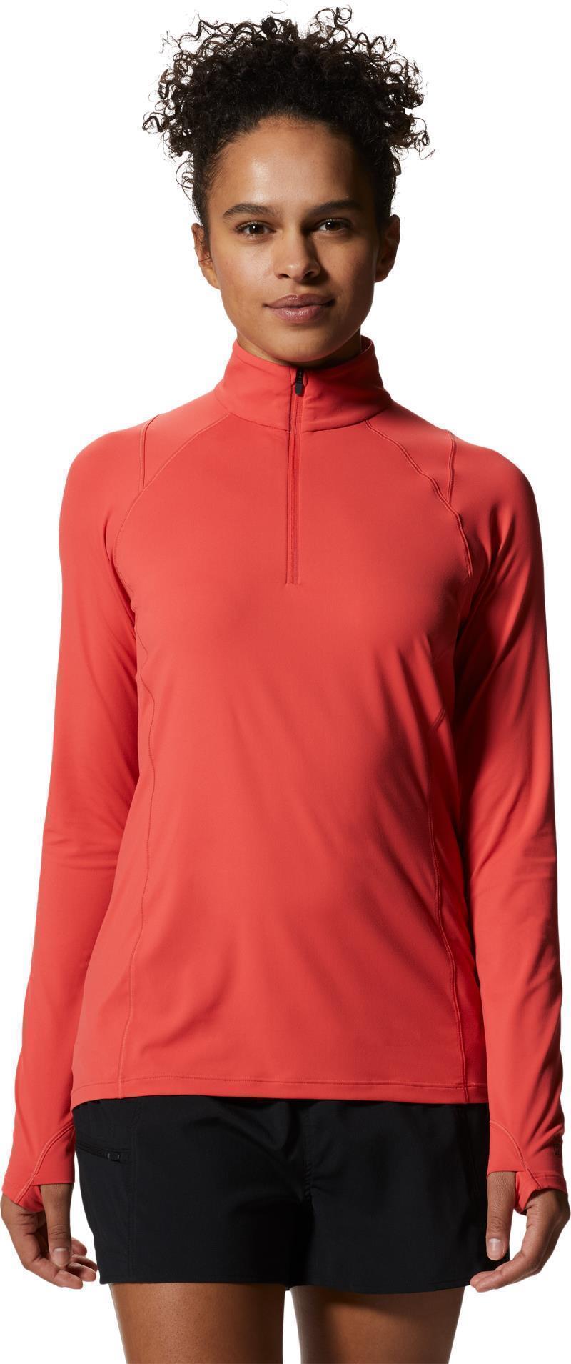 Crater Lake Half Zip - Womens - Solar Pink 1