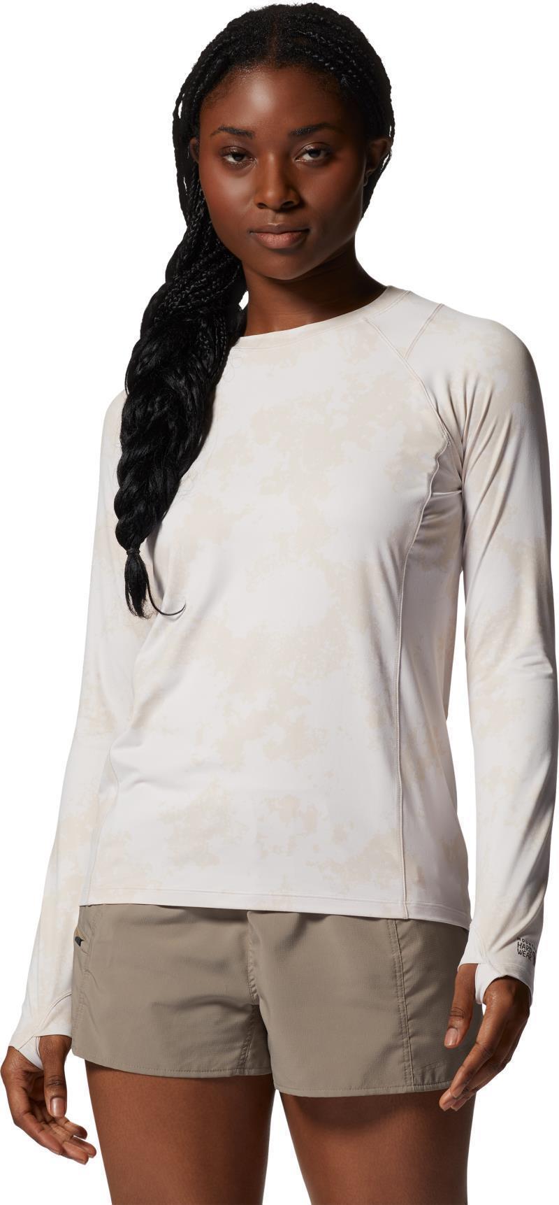 Crater Lake LS Crew - Womens - White Sprite Scattered Dye Print 1