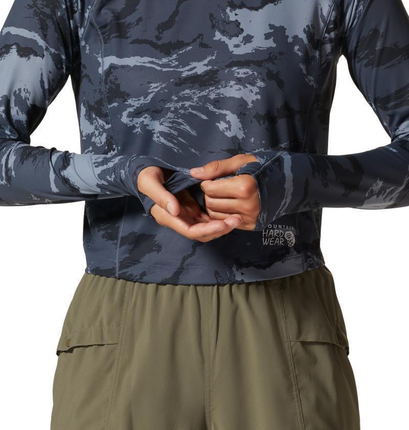 Crater Lake LS Crop - Womens - Blue Slate Crag Camo 4