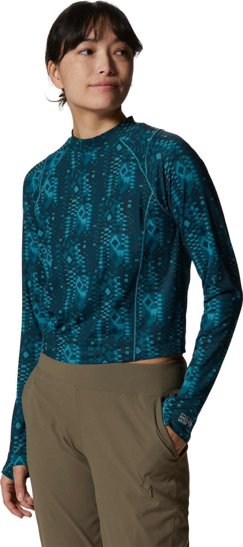 Crater Lake LS Crop - Womens - Palisades Geo Print 1