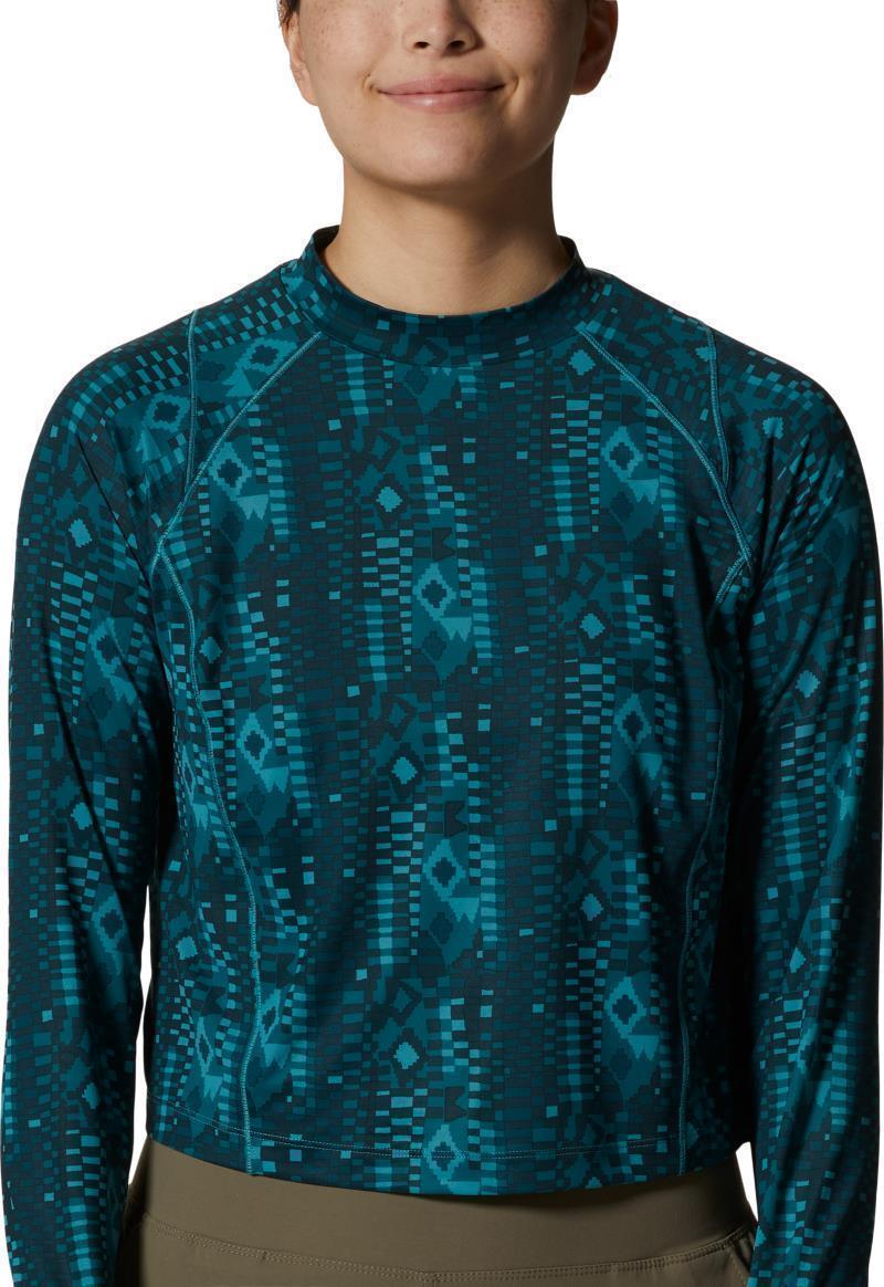 Crater Lake LS Crop - Womens - Palisades Geo Print 4
