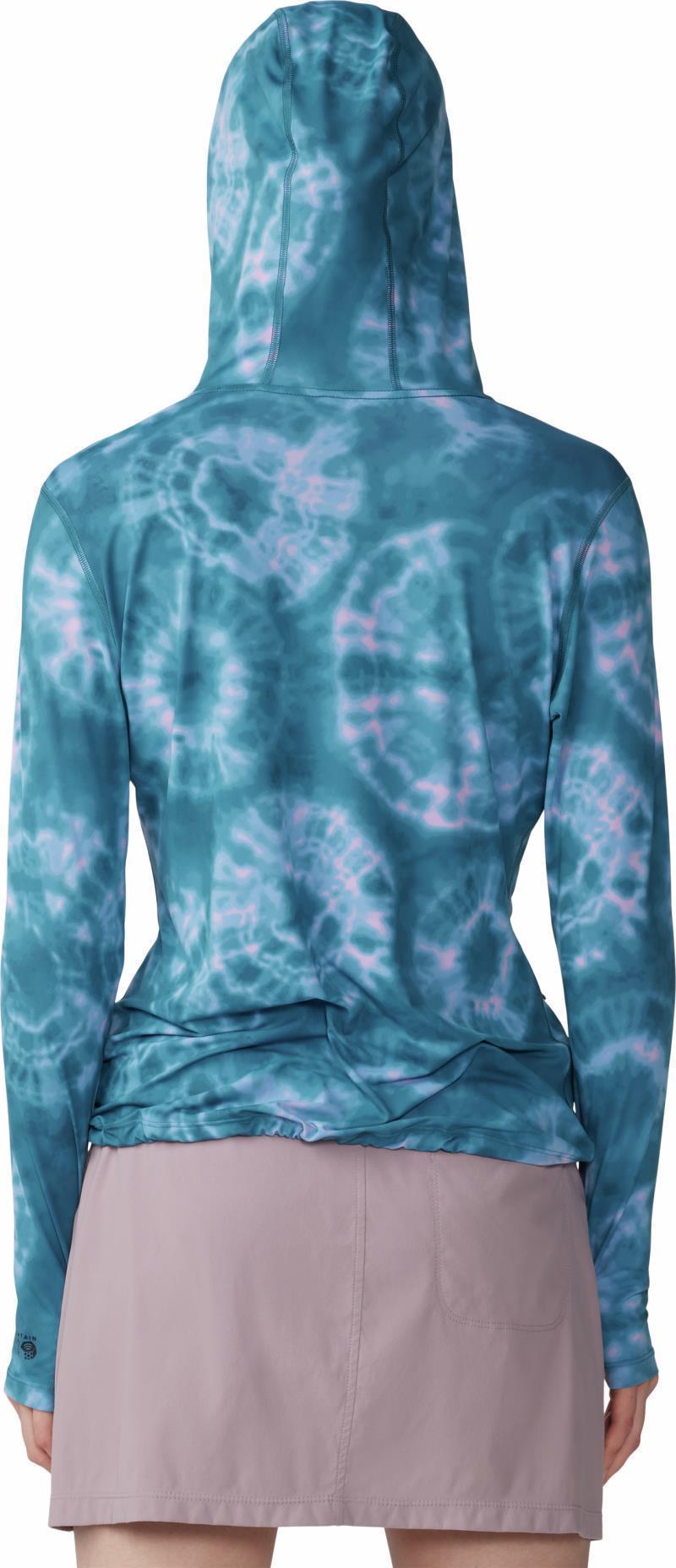 Crater Lake LS Hoody - Womens - Baltic Blue Spore Dye Print 2