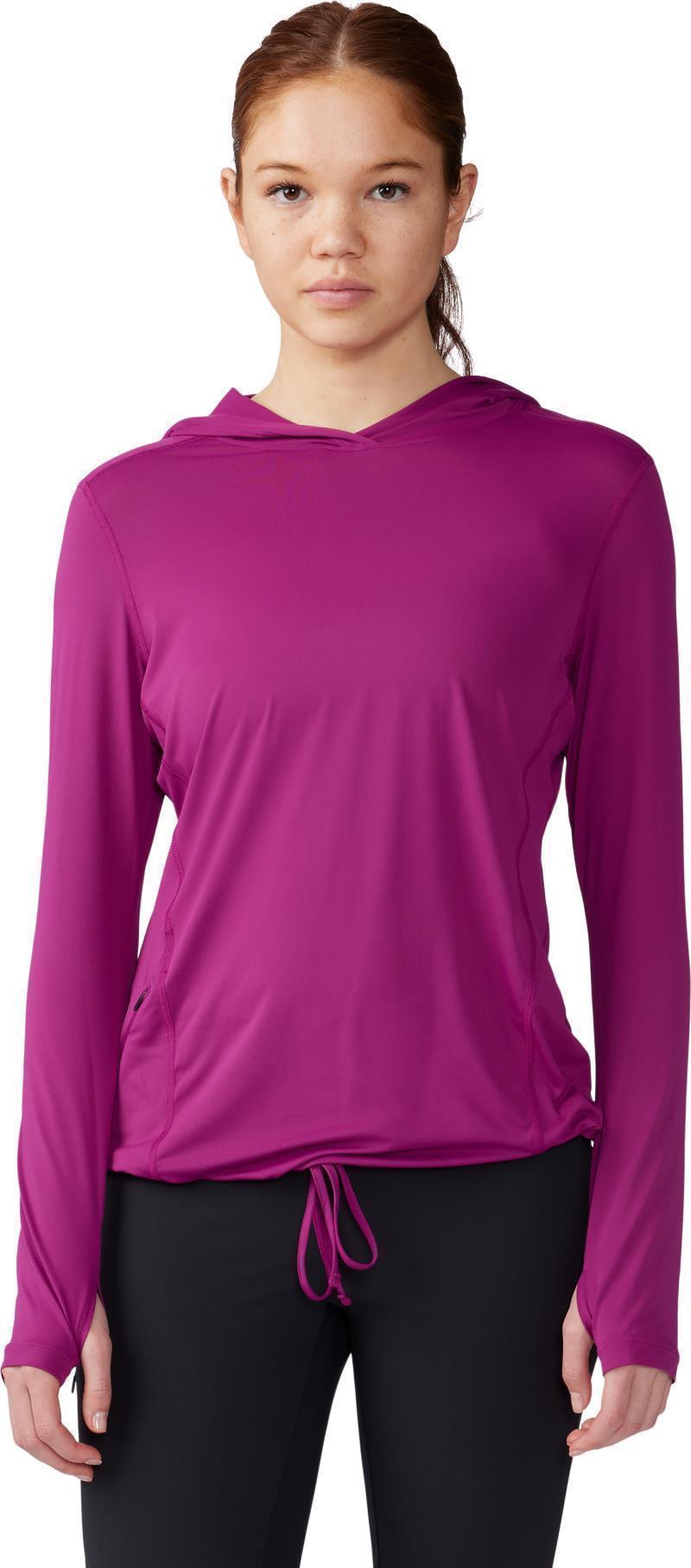 Crater Lake LS Hoody - Womens - Berry Glow 1