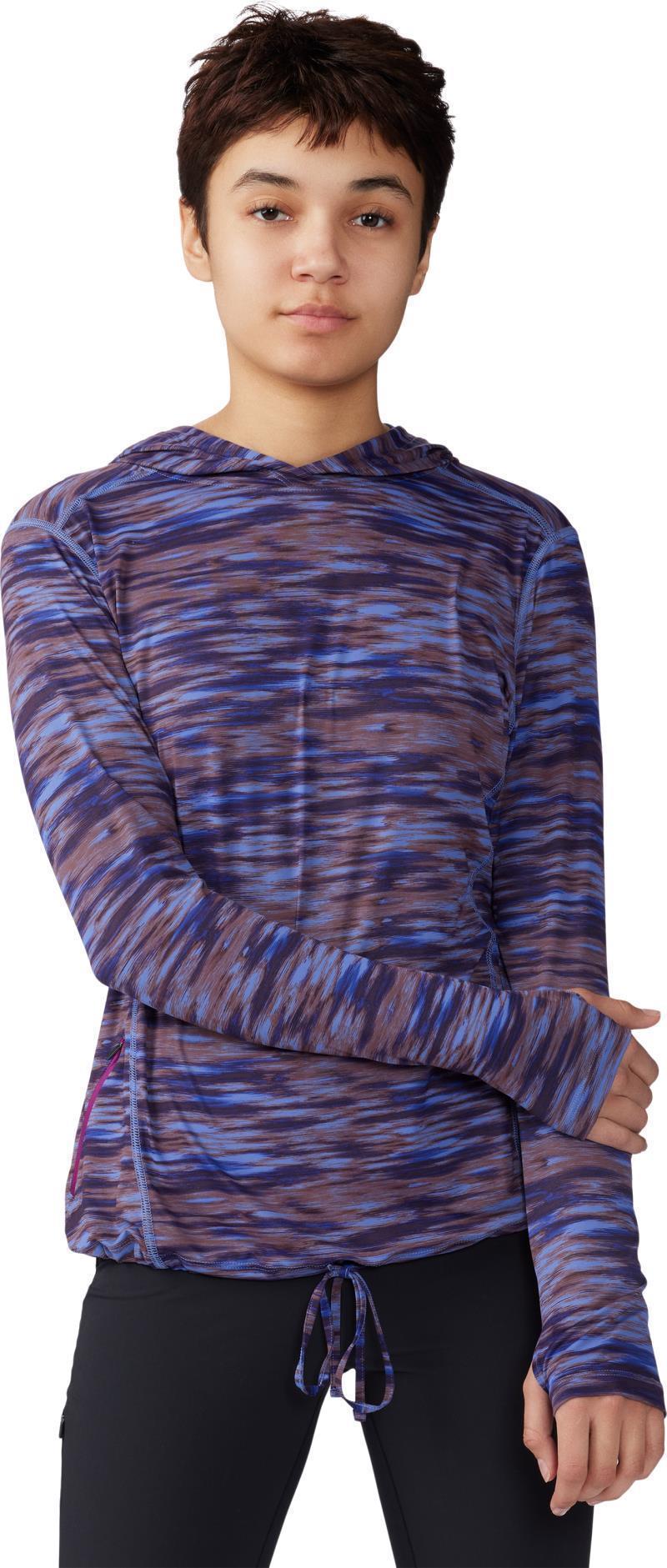 Crater Lake LS Hoody - Womens - Berry Vivid Frequency Print 2