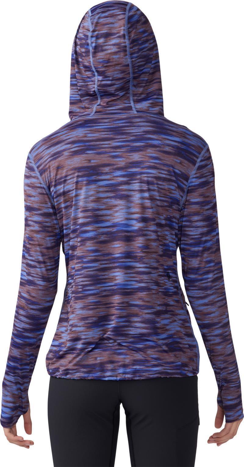 Crater Lake LS Hoody - Womens - Berry Vivid Frequency Print 3