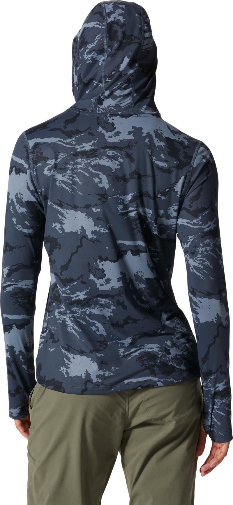 Crater Lake LS Hoody - Womens - Blue Slate Frequency Print 2