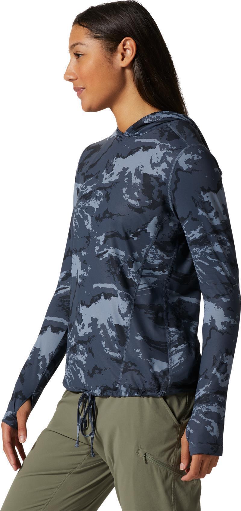 Crater Lake LS Hoody - Womens - Blue Slate Frequency Print 3