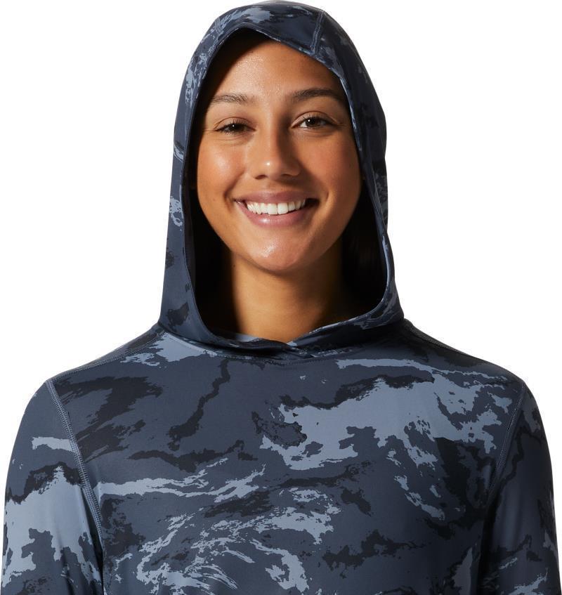 Crater Lake LS Hoody - Womens - Blue Slate Frequency Print 4