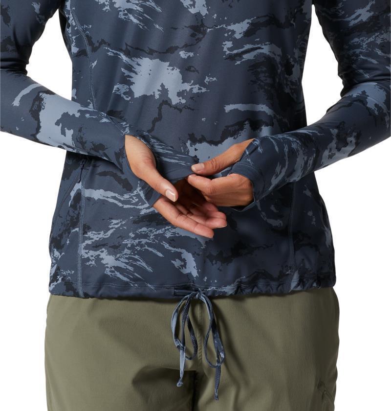 Crater Lake LS Hoody - Womens - Blue Slate Frequency Print 6