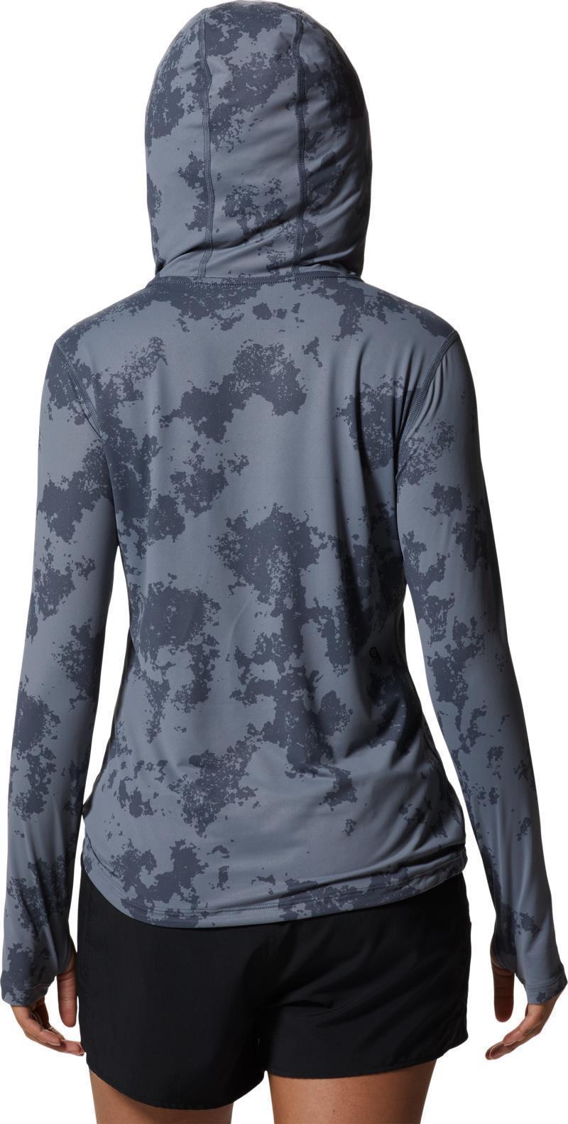 Crater Lake LS Hoody - Womens - Blue Slate Scattered Dye Print 2