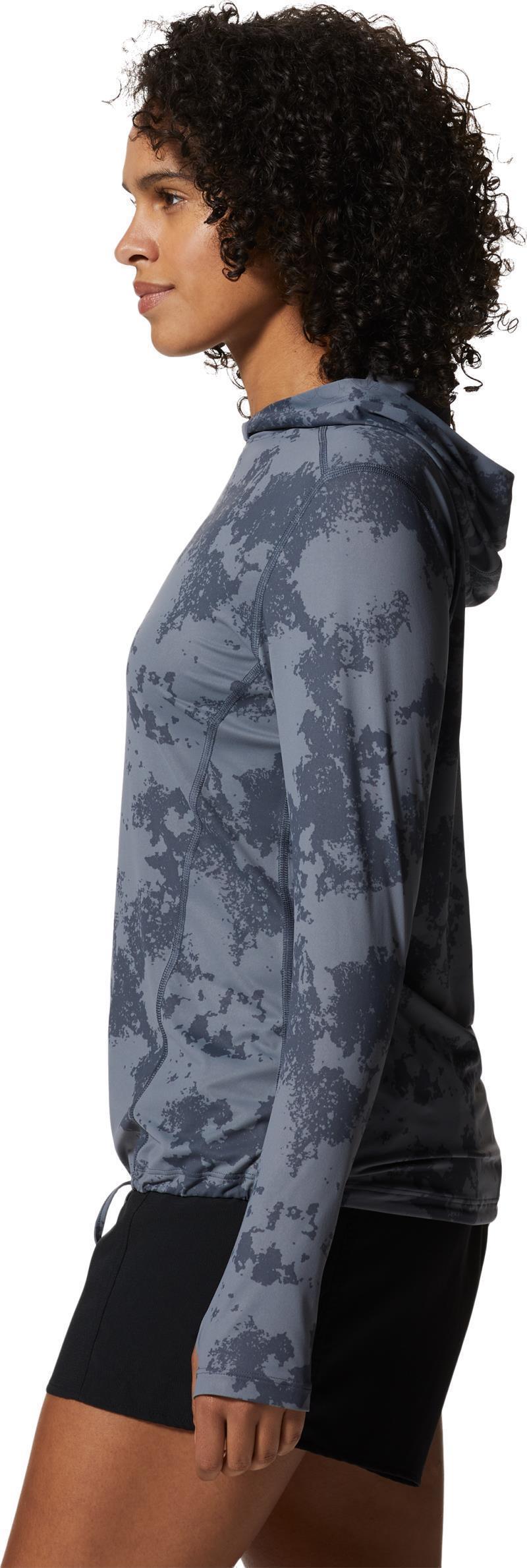 Crater Lake LS Hoody - Womens - Blue Slate Scattered Dye Print 3