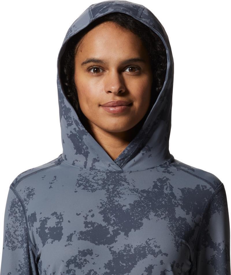 Crater Lake LS Hoody - Womens - Blue Slate Scattered Dye Print 4