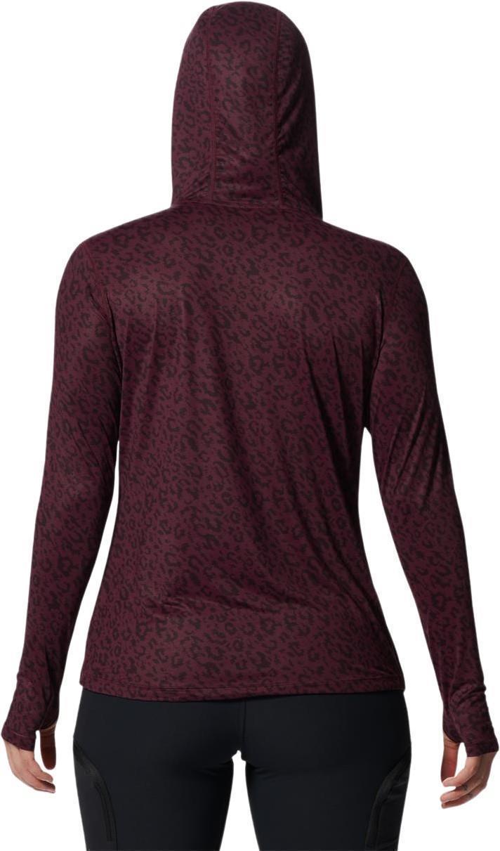 Crater Lake LS Hoody - Womens - Cocoa Red Wildcat Print 2