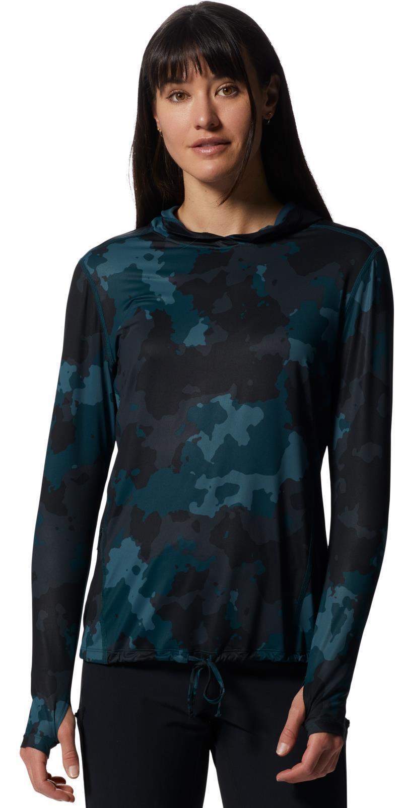 Crater Lake LS Hoody - Womens - Dark Marsh Pines Camo 1