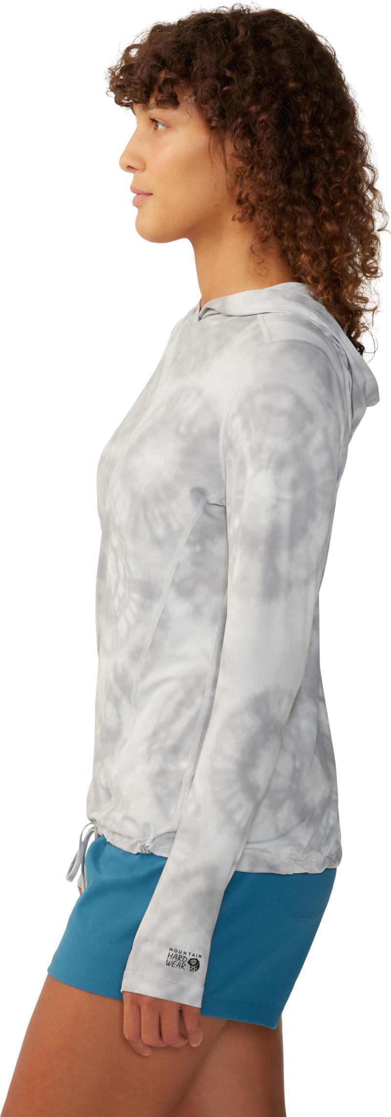 Crater Lake LS Hoody - Womens - Grey Ice Spore Dye Print 4