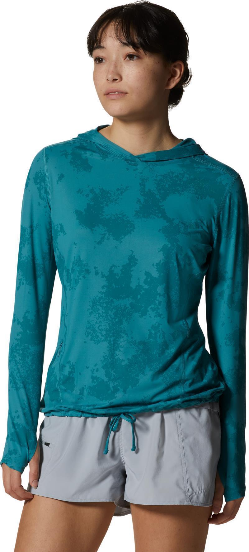 Crater Lake LS Hoody - Womens - Palisades Scatter Dye Print 1