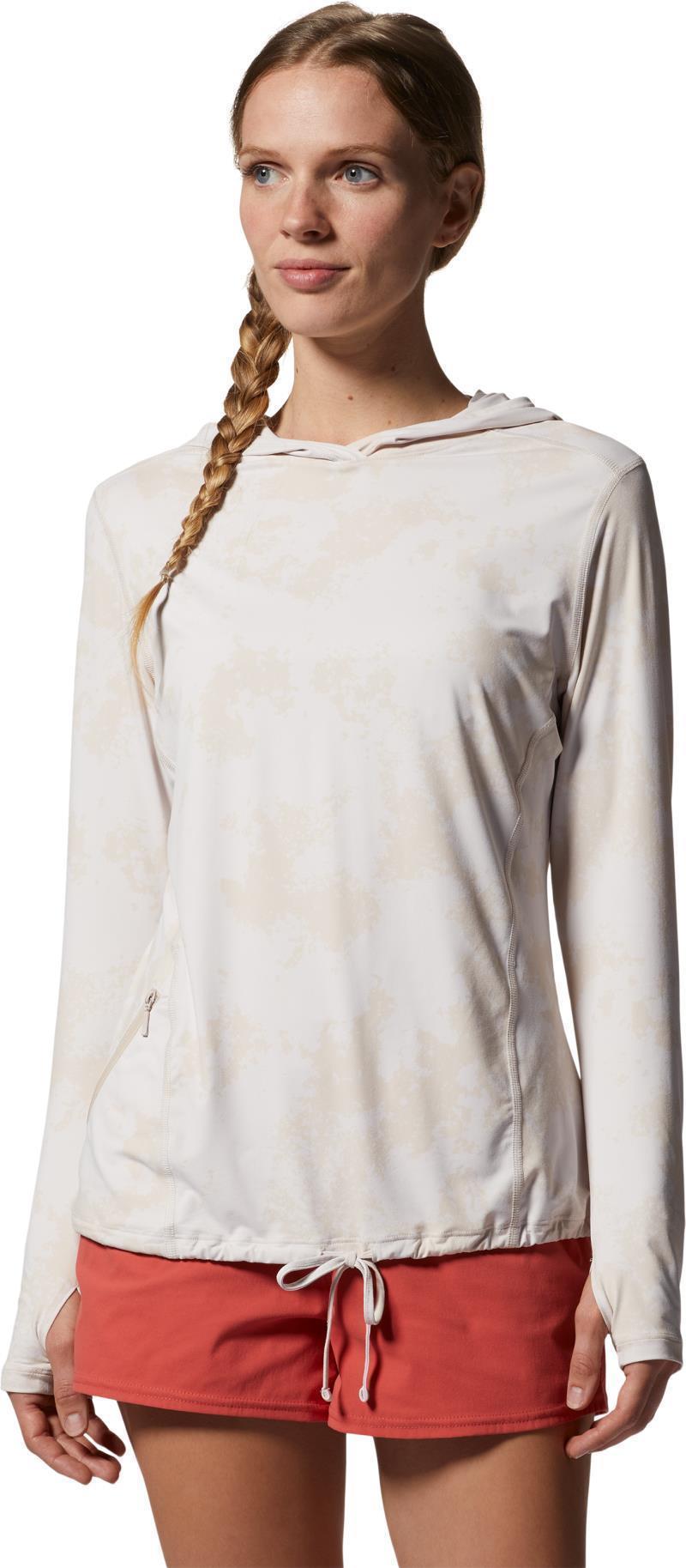 Crater Lake LS Hoody - Womens - White Sprite Scattered Dye Print 1