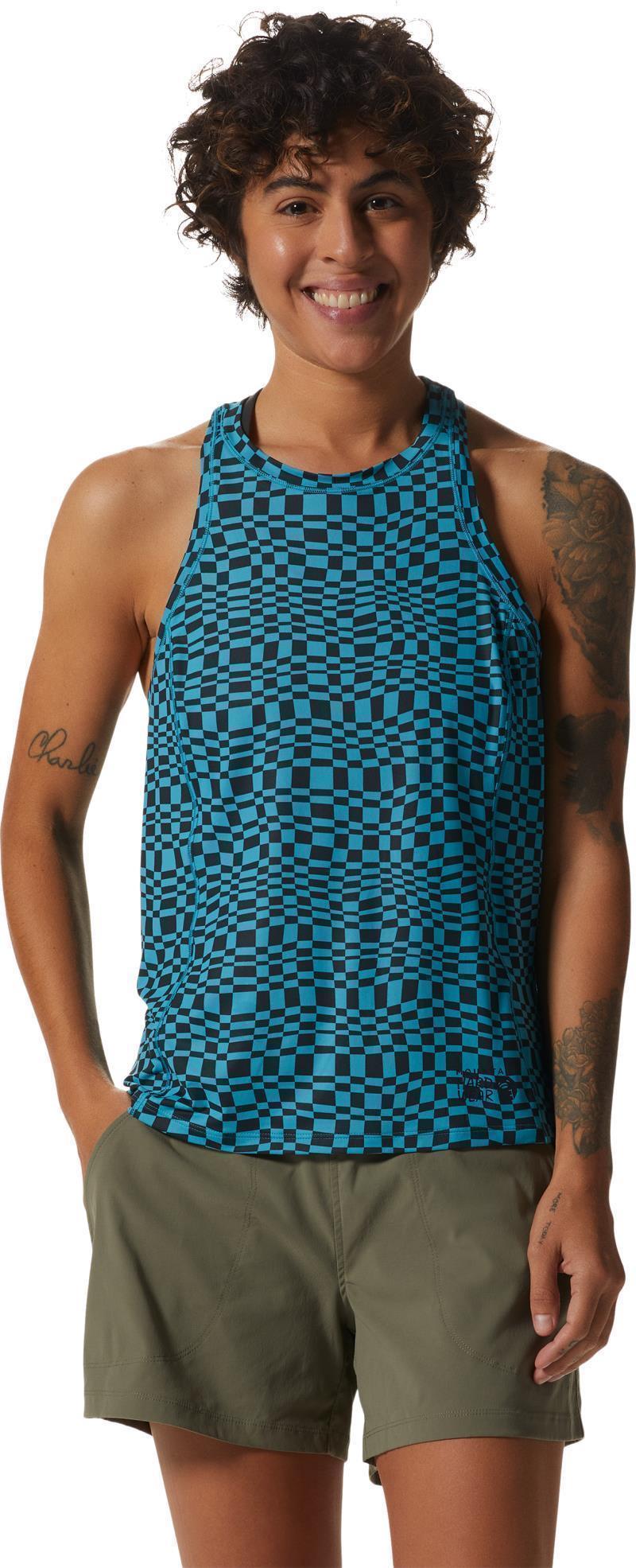 Crater Lake Tank - Womens - Teton Blue Checks Print 1